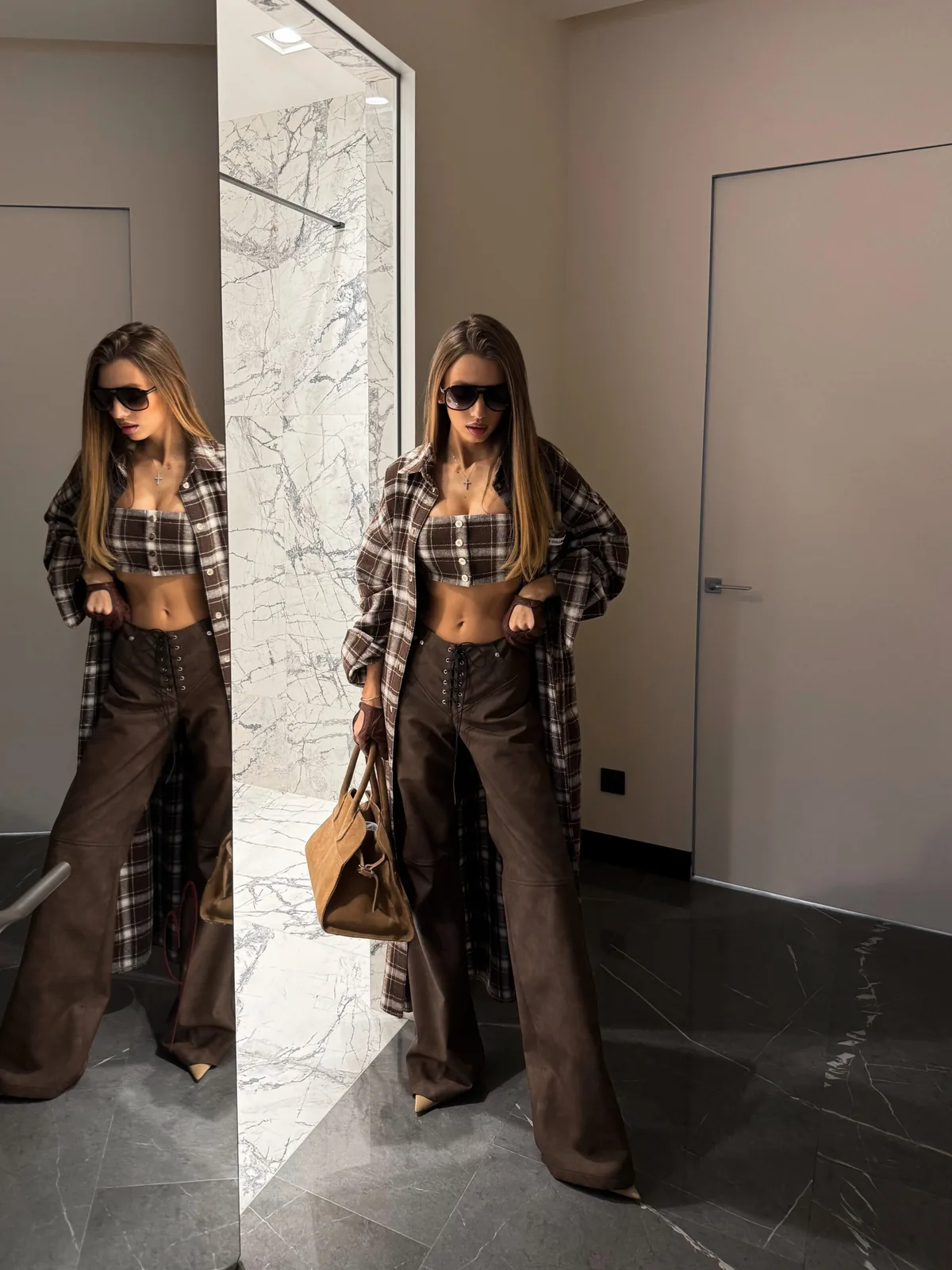 Eco-leather pants