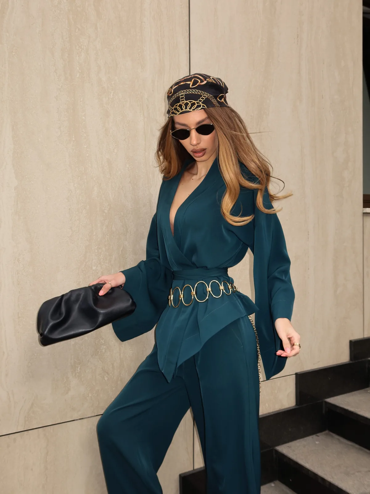 Silk kimono suit