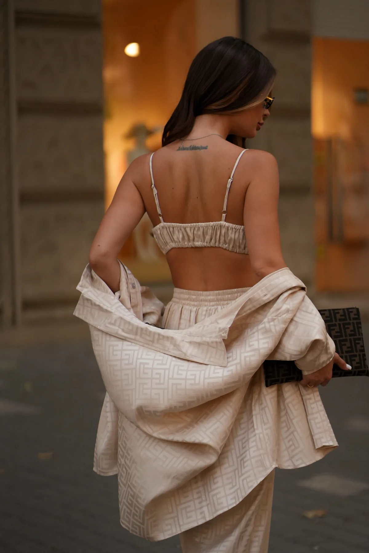 Suit silk jacquard