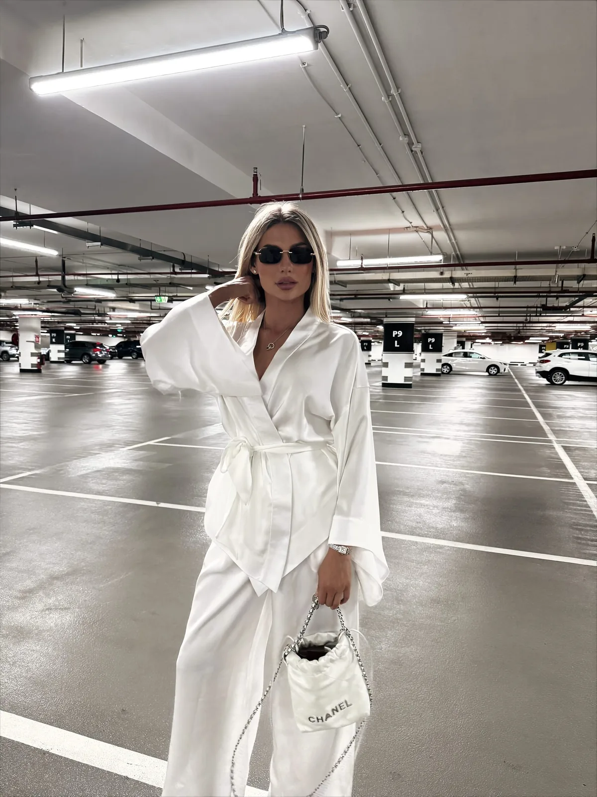 Silk kimono suit