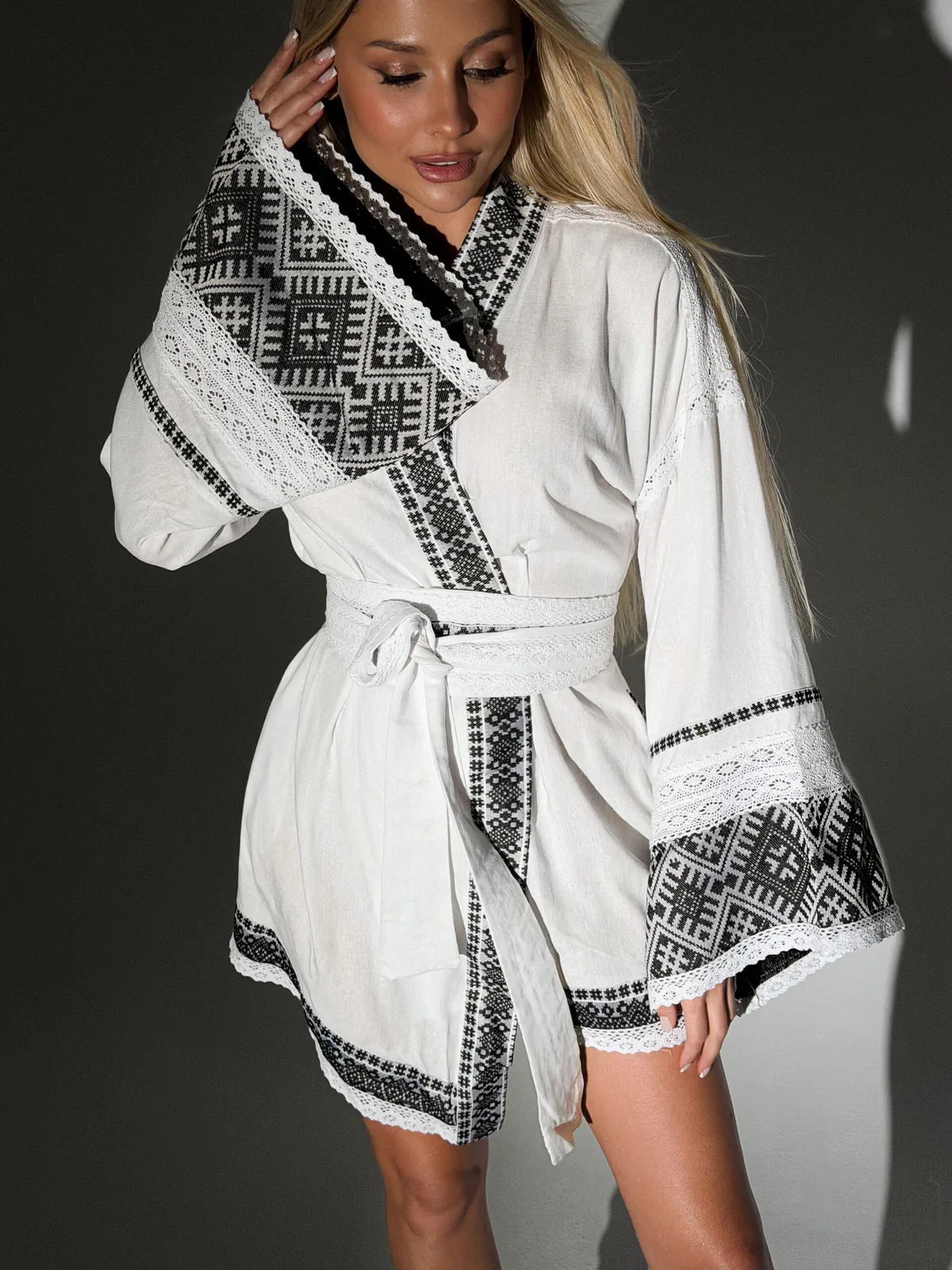 Linen kimono dress